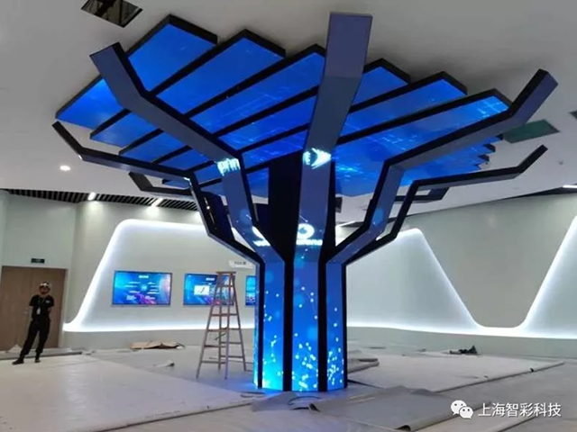 杭州城西科创中心展厅树形屏由上海智彩科技承制